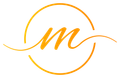 Letter M gradient yellow to orange logo