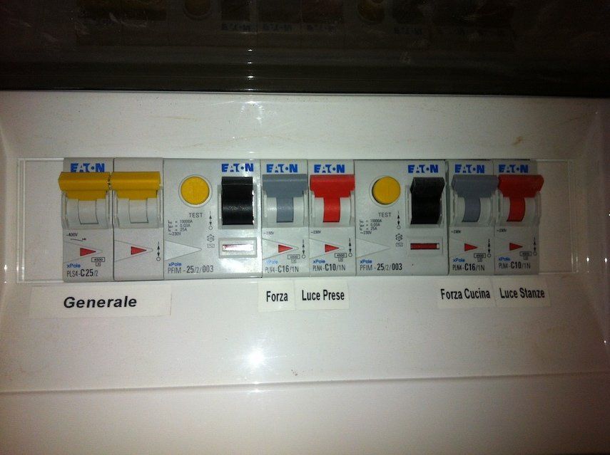 Impianto elettrico a zone