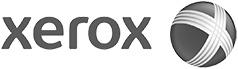 A black and white image of the xerox logo.