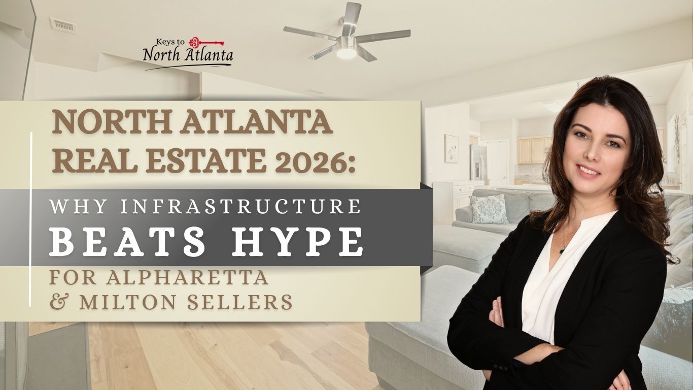 A woman with arms crossed stands before an indoor setting. Text reads: 