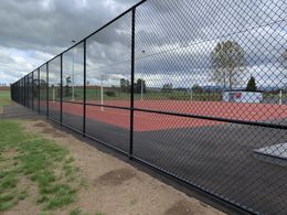 Black PVC Chainwire Sports Court Fencing
