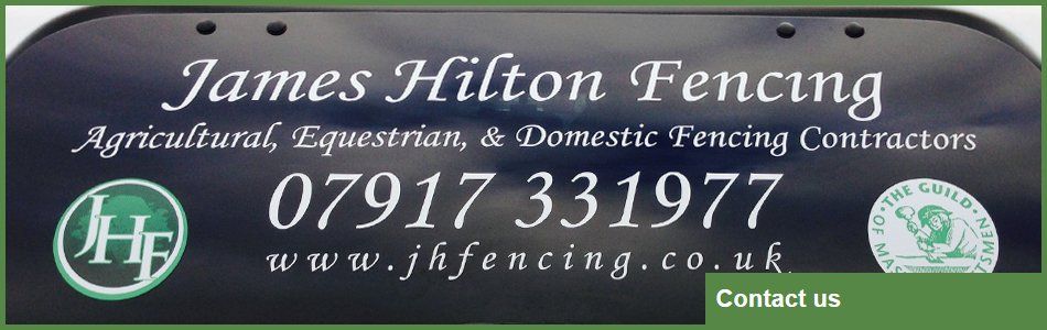 back of a truck with the logo of James Hilton Fencing