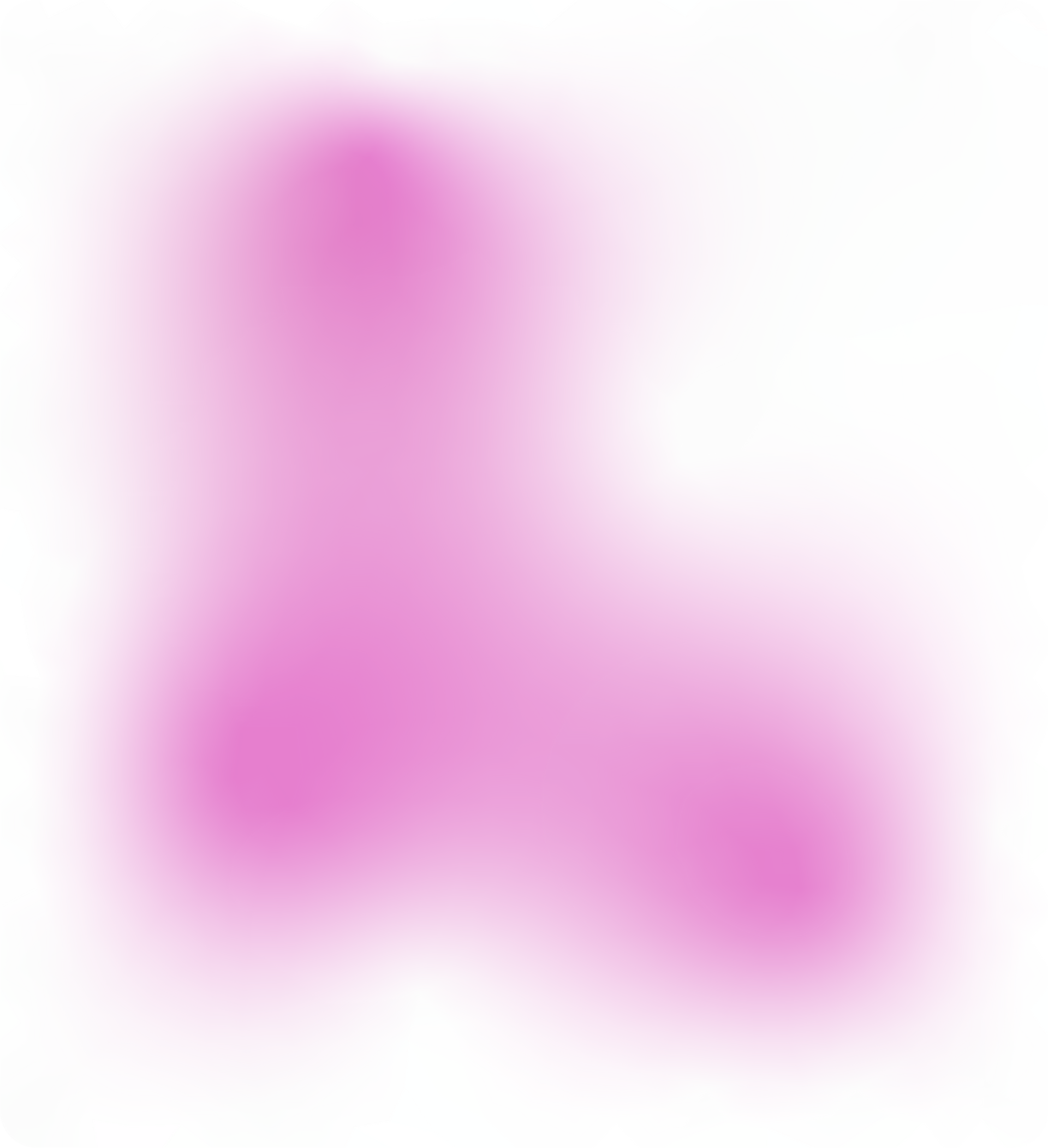 Pink blurred shapes on white background.