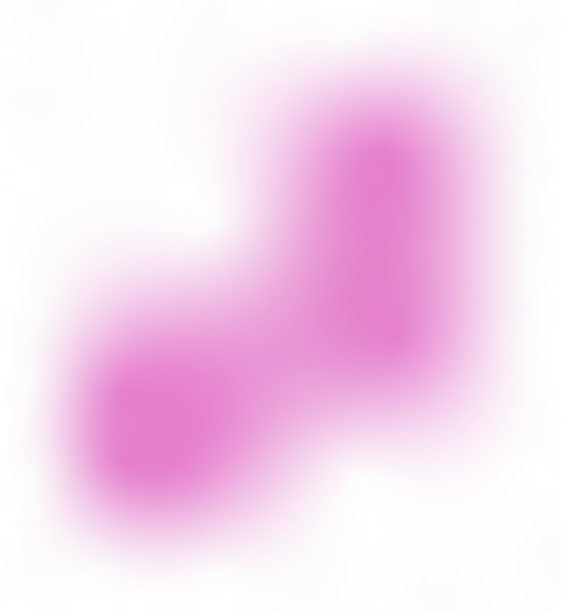 Pink, abstract shape on white background.