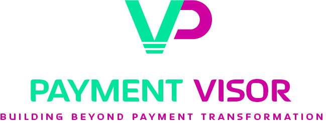 a logo for payment visor building beyond payment transformation