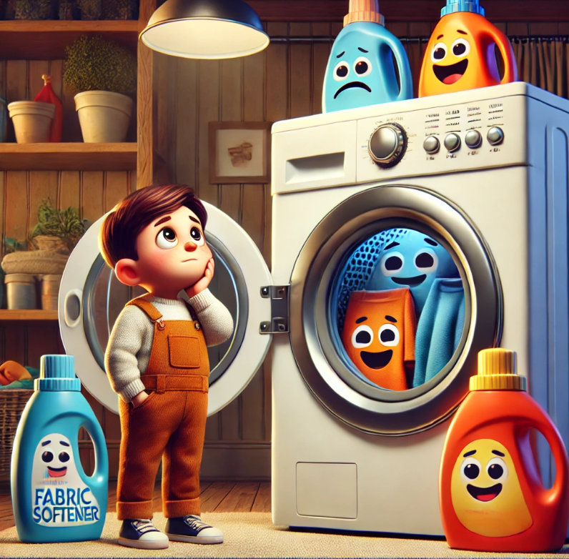 washer and a boy
