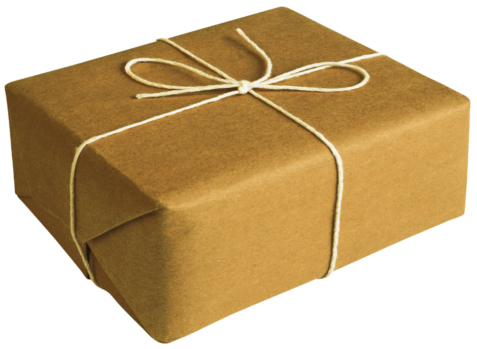 Package with a bow