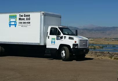 A white moving truck from the good move llc