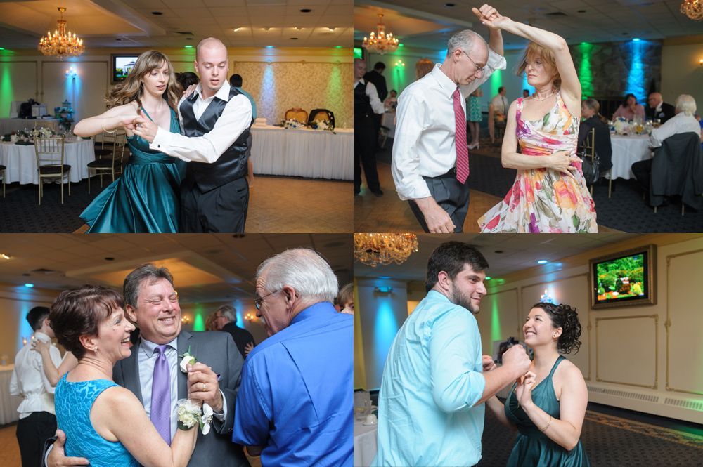 Bride and groom embracing, silhouetted under a large tree, in black and white.