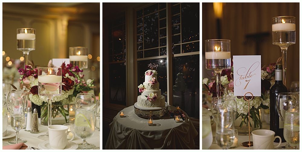 Father and daughter dancing at a wedding reception, lit by string lights and a chandelier.