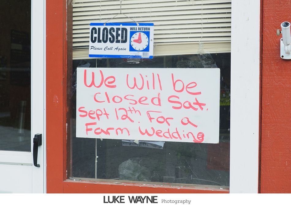 Closed sign on a window: 
