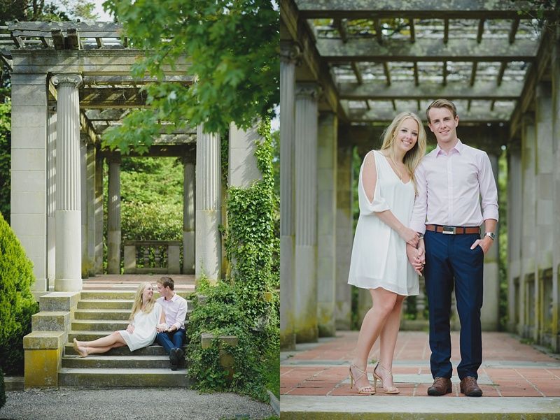 Couple laughing together. Woman in red sari, man in suit with red tie.