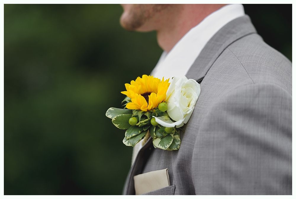 Wedding photo collage: Bride approaches groom in blue suit outdoors.