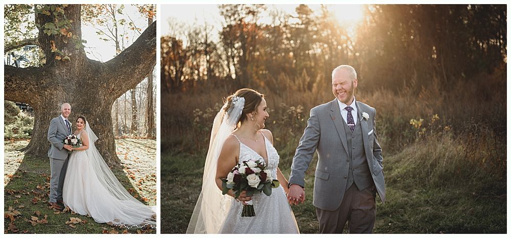 Wedding ceremony setup: lanterns with candles, rose petals, floral arch, and white chairs.