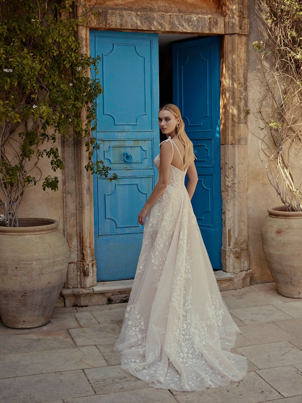 abito lungo pizzo Modeca