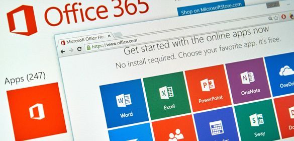A close up of a computer screen with the word office 365 on it.