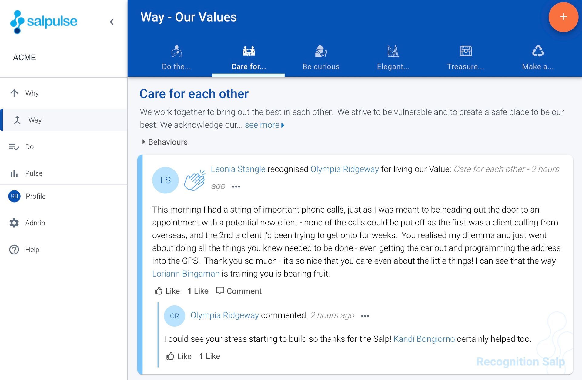 Salpulse culture measurement and recognition software dashboard