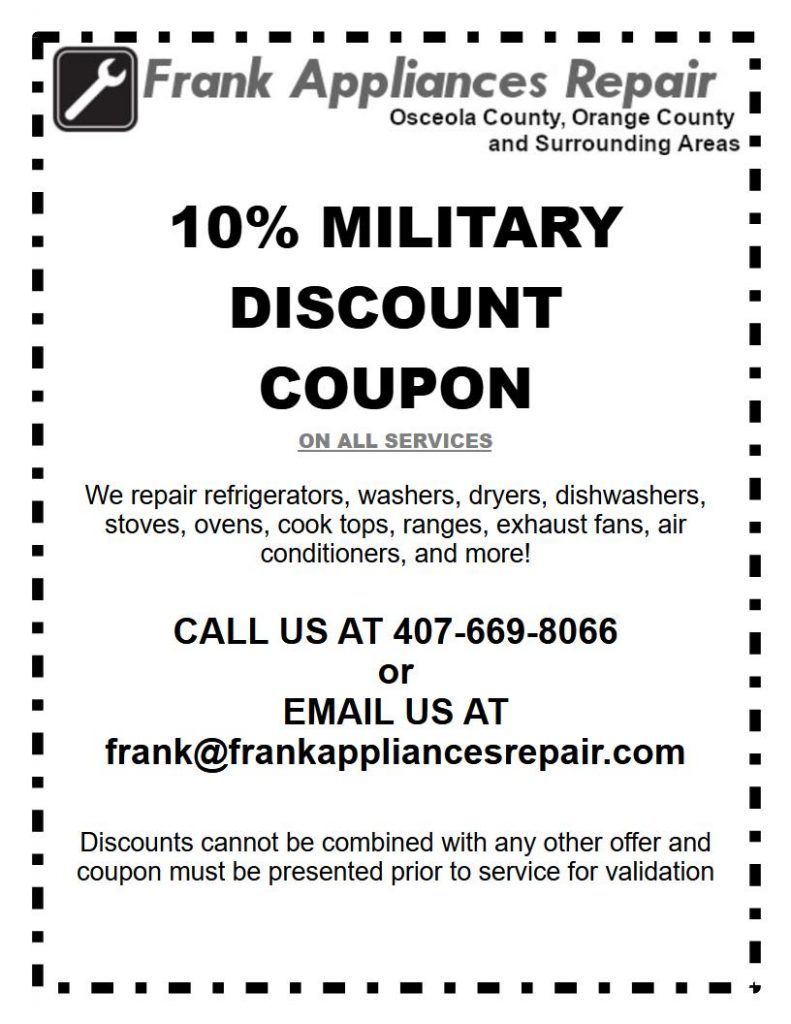 Military discount coupon