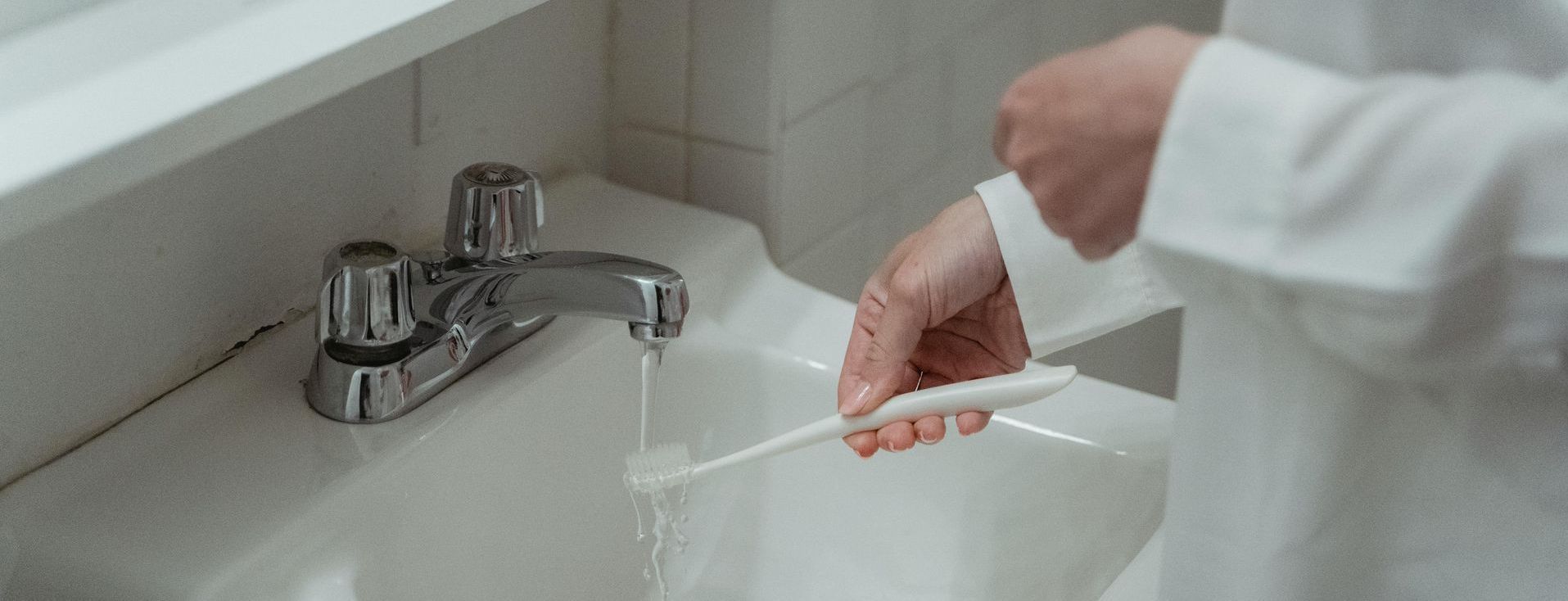 Person brushing their teeth