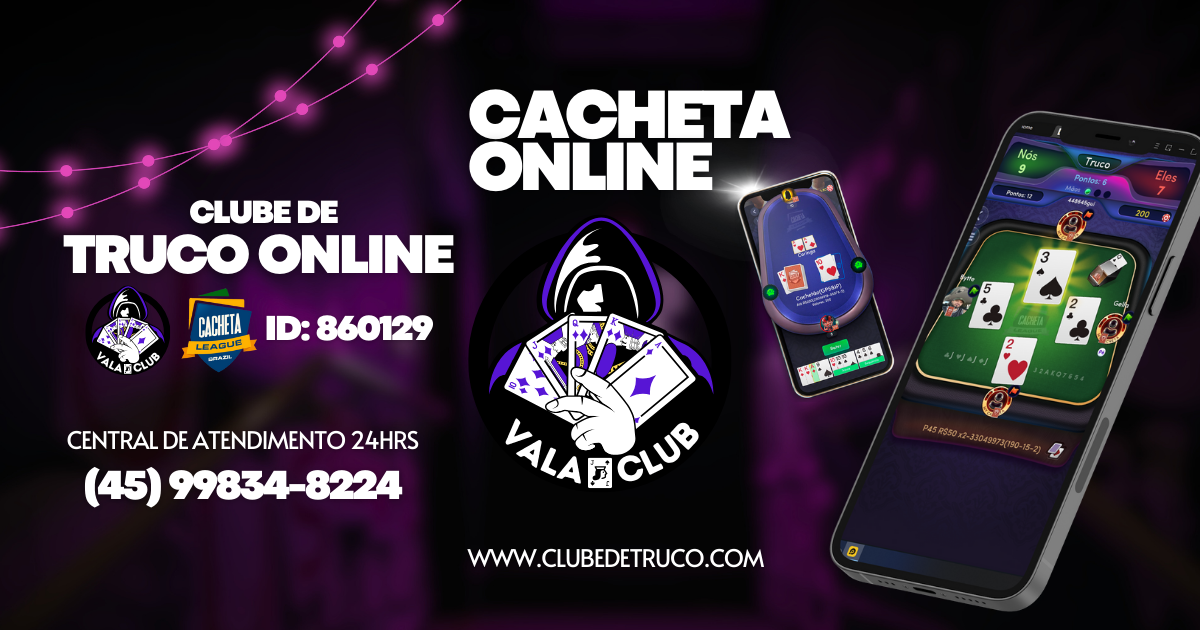 Clube Do Baralho - Quem gosta de uma cacheta ou um truco online, venha  conhecer nosso app onde vc joga entre amigos ou contra pessoas de todo o  Brasil no conforto da