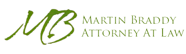 Green "MB" logo with text "Martin Braddy Attorney at Law."