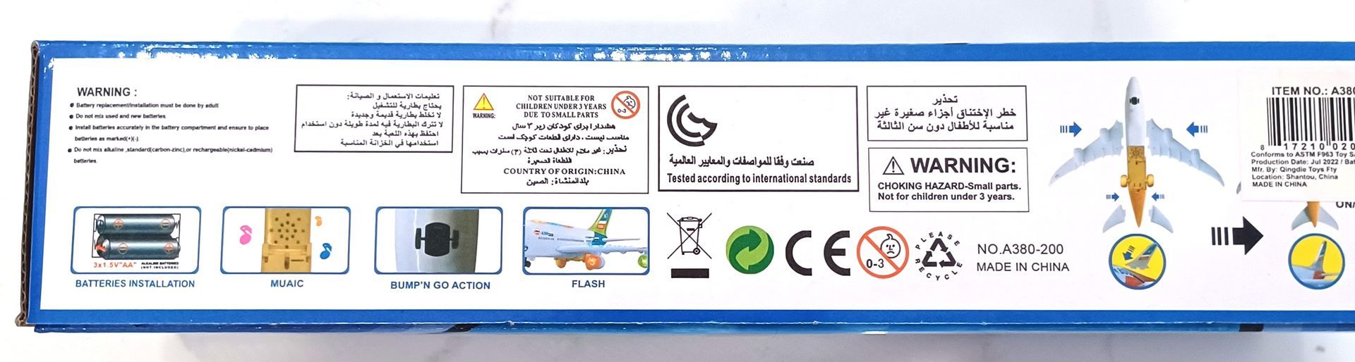 Airline A380-200 Bump'n Go Action NEW