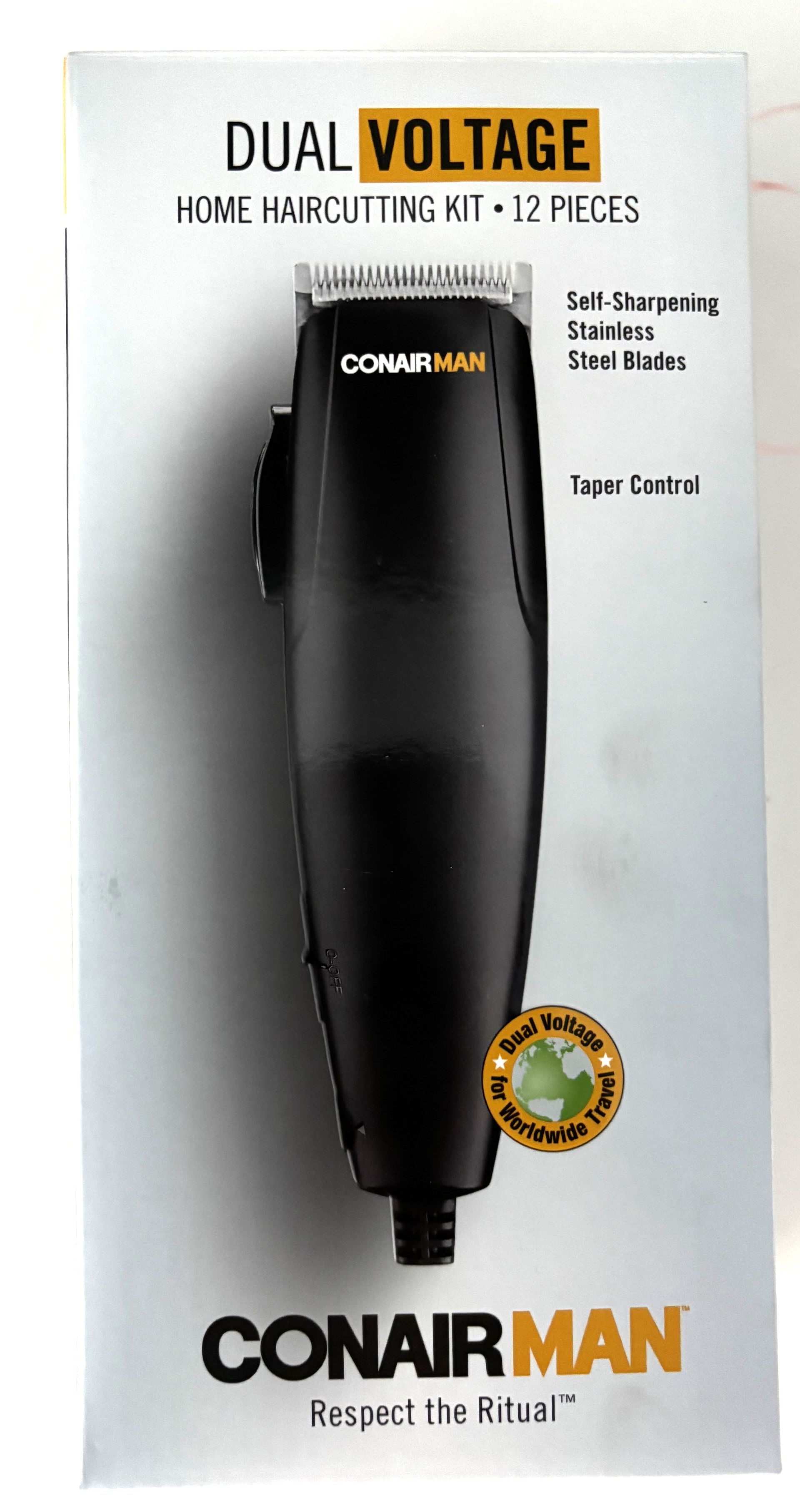 ConairMAN Dual Voltage, Hair Clippers for Men, 12-piece Hair Clipper, Great for Travel