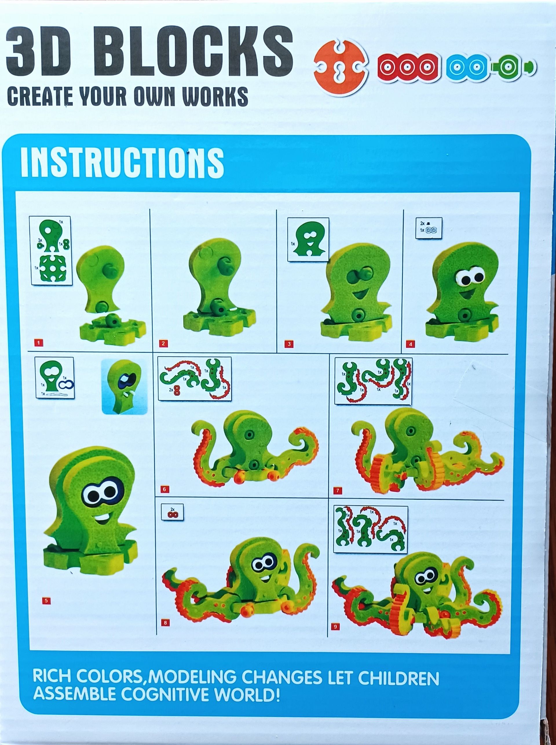 Sen Yan Toys Octopus 3D Blocks for ages 3+