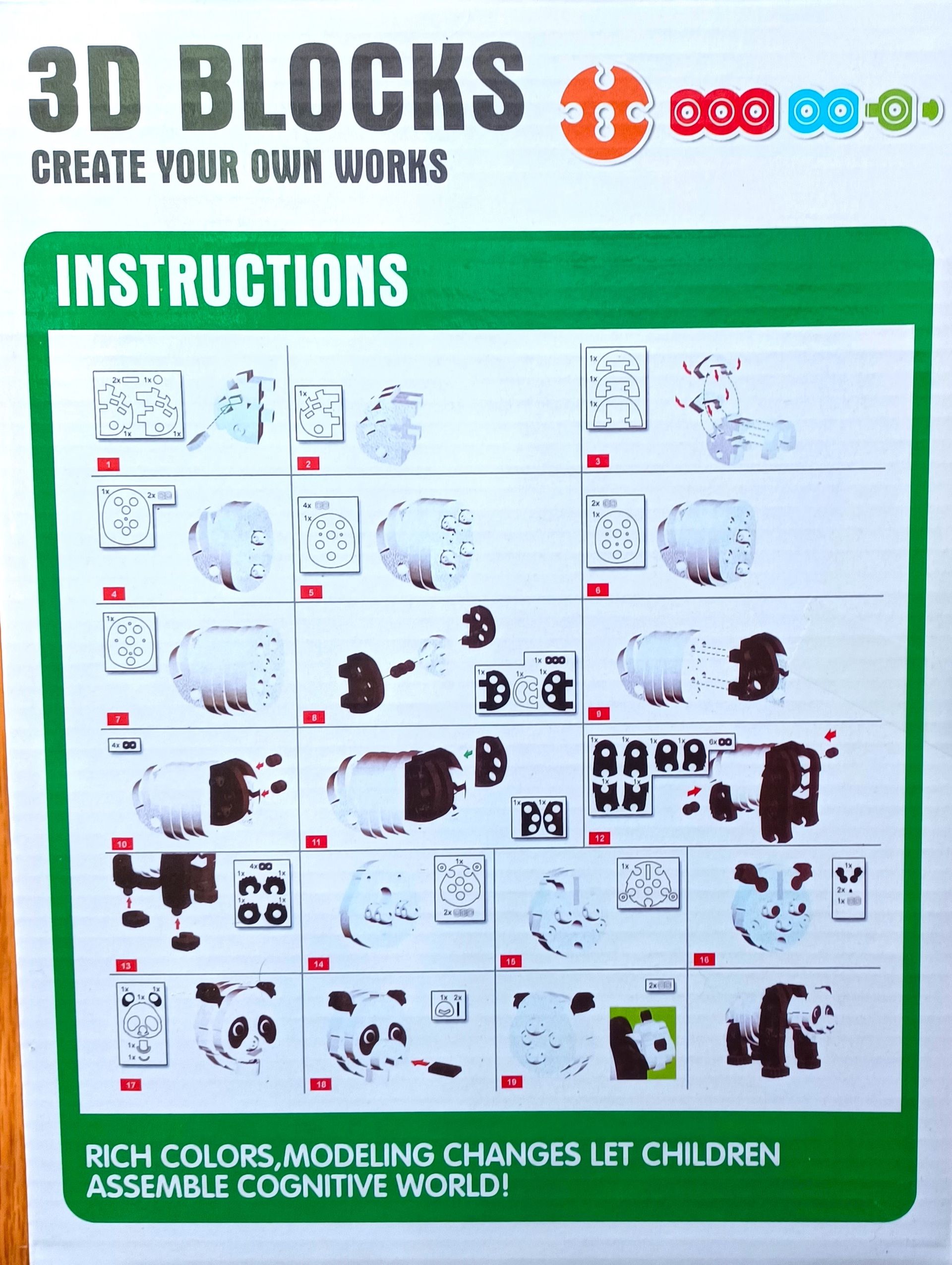 Sen Yan Toys Panda 3D Blocks for Ages 3+