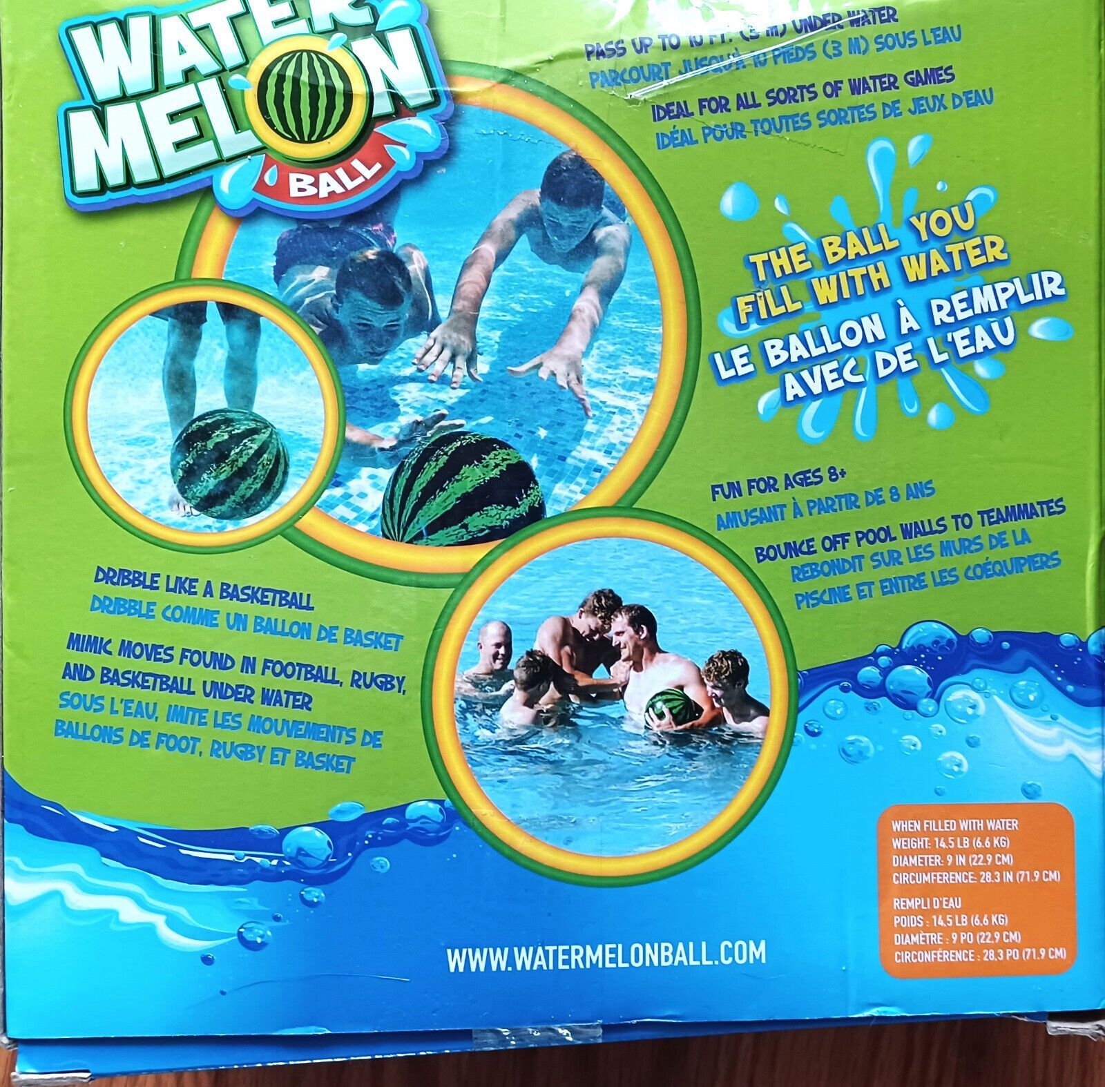Original Watermellon Ball Toy for the pool for Ages 8+