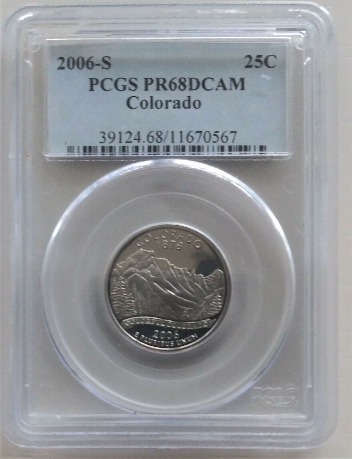 2006-S PR68DCAM Colorado Quarter graded by PCGS
