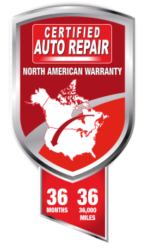 CARFAX 2024 top-rated service center award badge with fox mascot and stars.