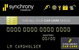 Black credit card with 