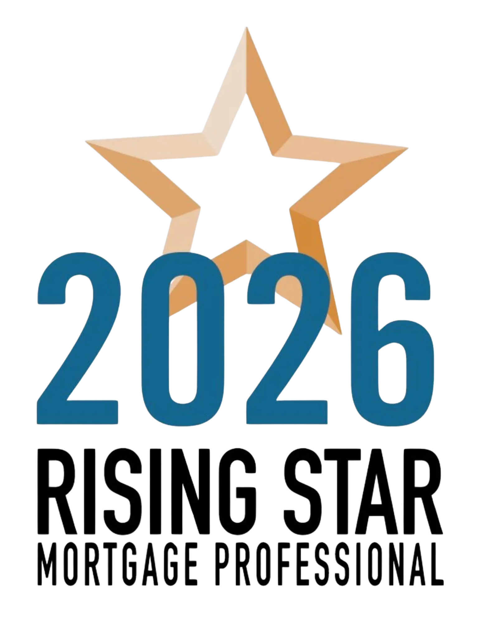 A gold star icon above the blue text 