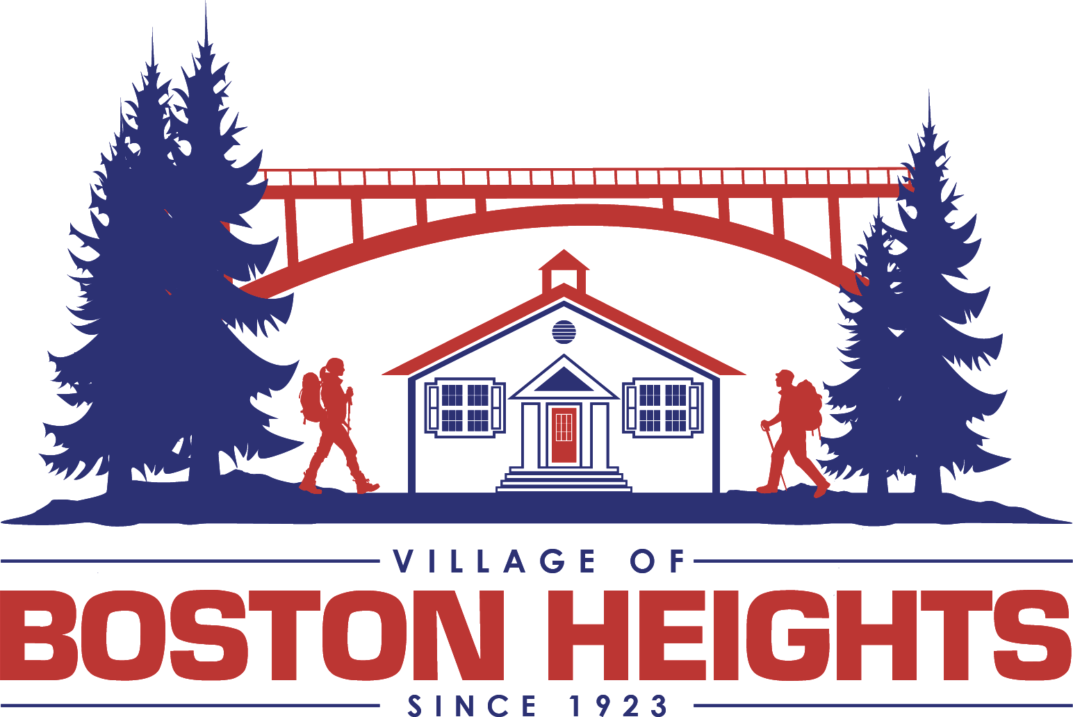 A logo for the village of boston heights