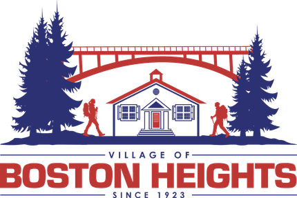 A logo for the village of boston heights