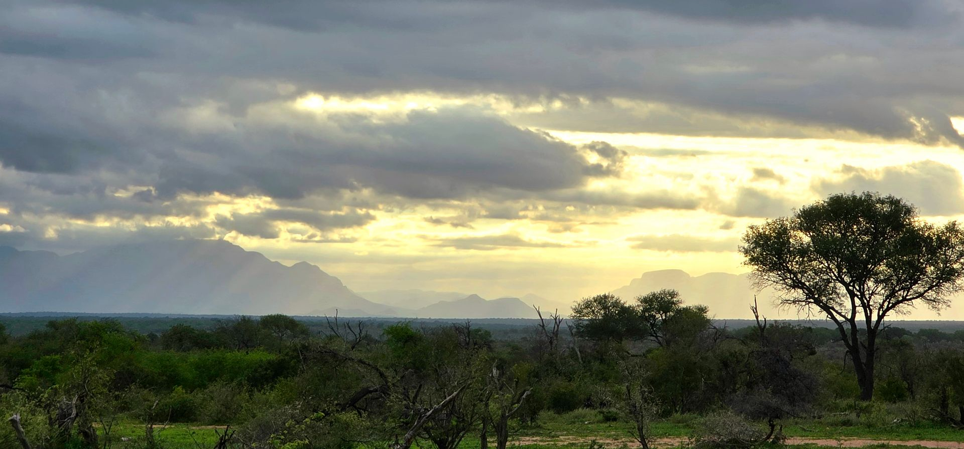 Mountain views with weather