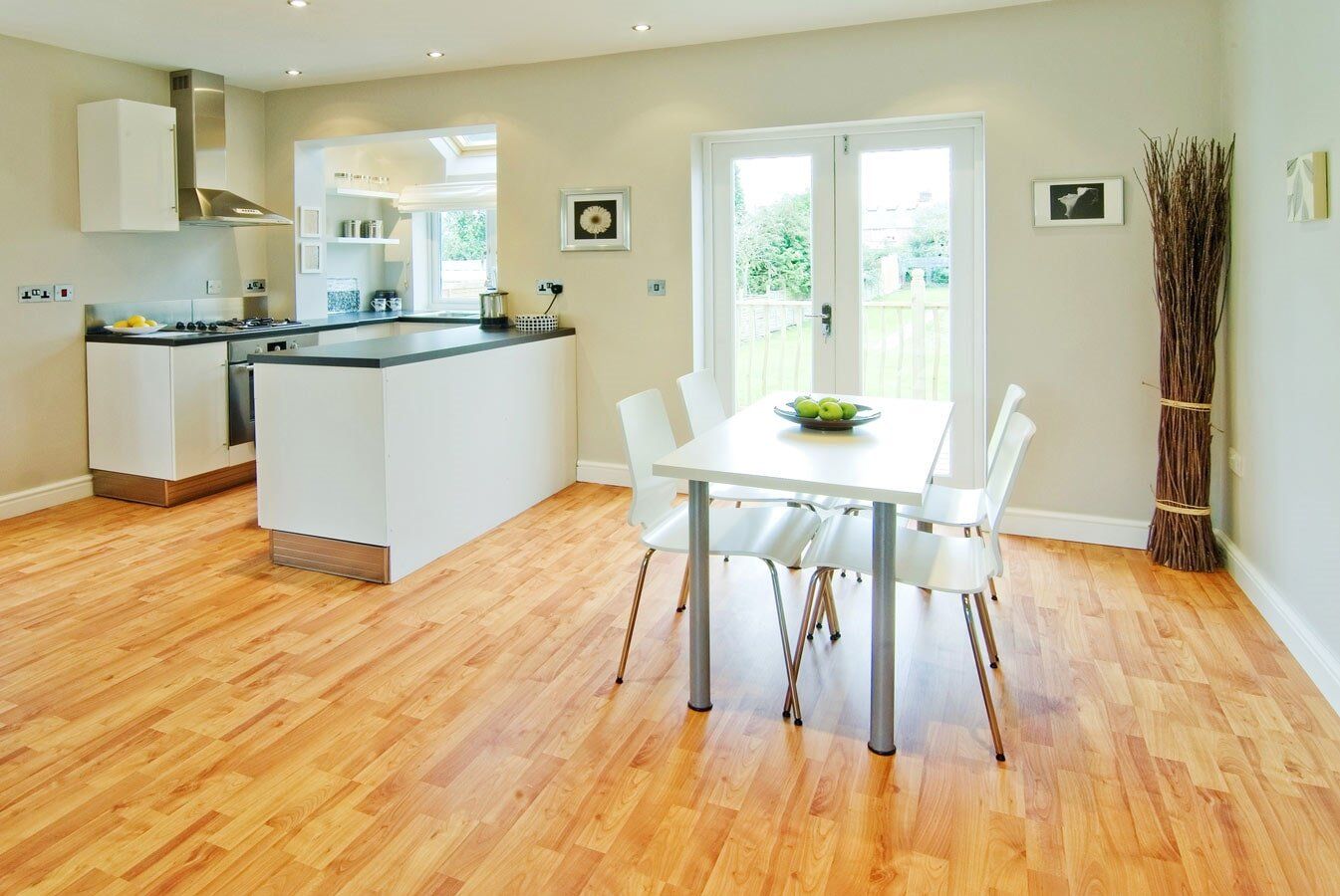 Hybrid Planks on Kitchen — Floor Coverings In Goonellabah, NSW
