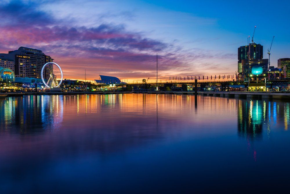 Darling Harbour on an evening — Floor Coverings in Casino, NSW