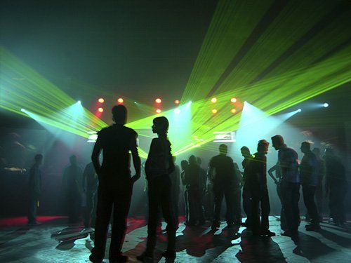 party lighting on a dance floor