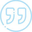 Light blue quotation mark icon inside a thin blue circle on a white background | Tinley Auto Repair & Towing Inc