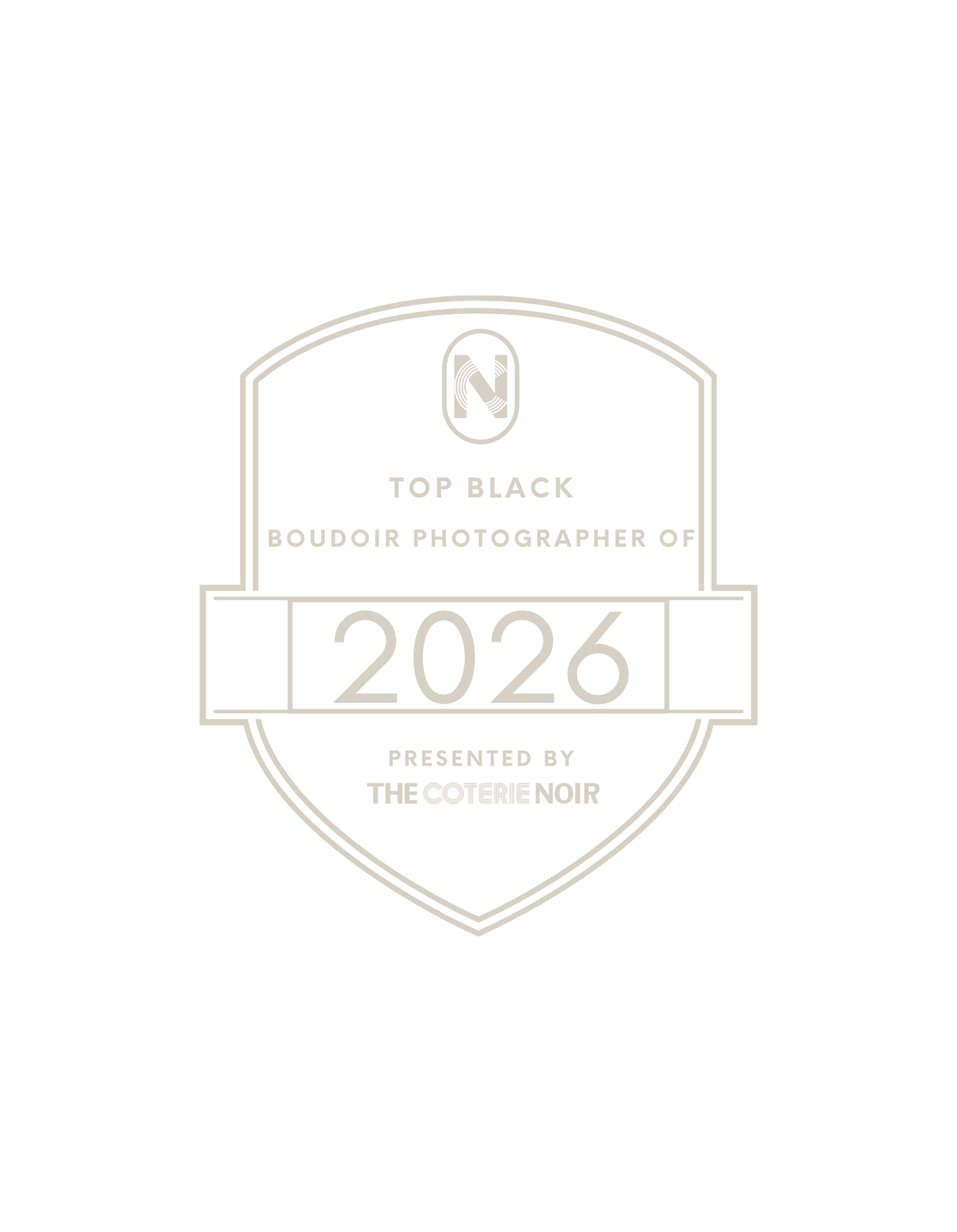 A picture of a top black photographer of 2026 badge.