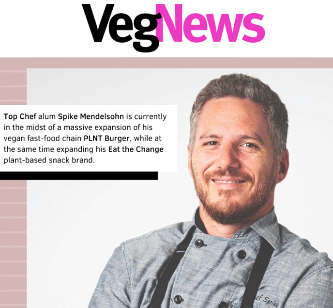 Chef Spike Mendelsohn featured in VegNews