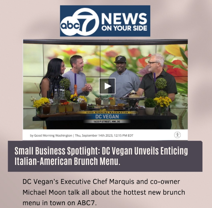 Good Morning Washington Feature on DC Vegan
