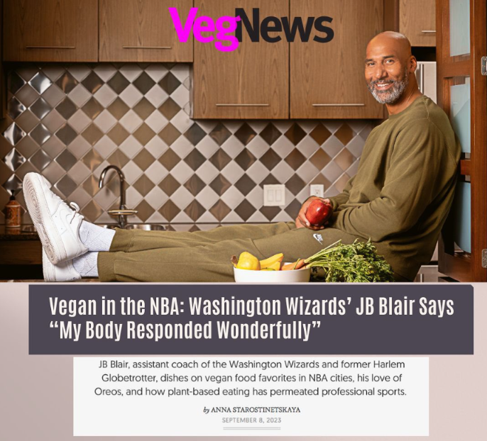 JB Blair (NBA Coach), featured in VegNews