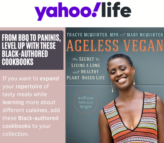 Tracye McQuirter's book Ageless Vegan promoted on Yahoo Life