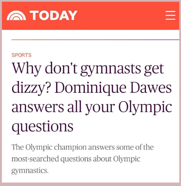 Dominique Dawes featured on today show