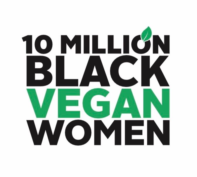 10 million black vegan women text logo