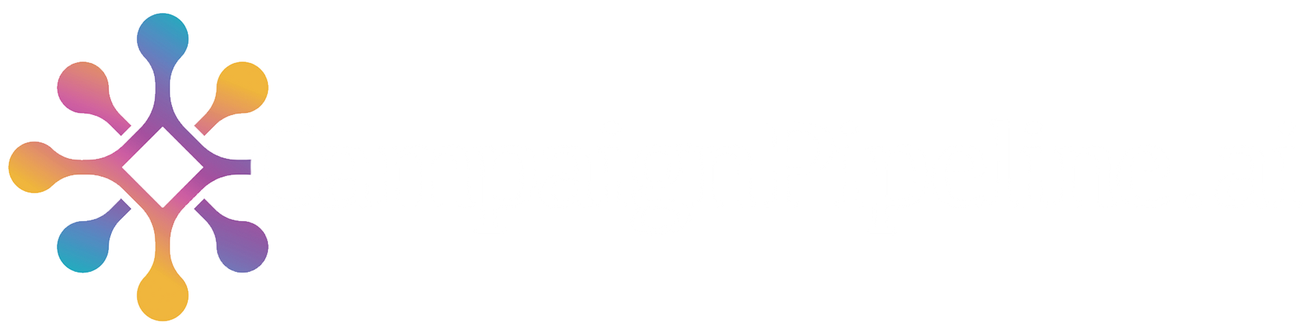 A colorful logo on a white background.