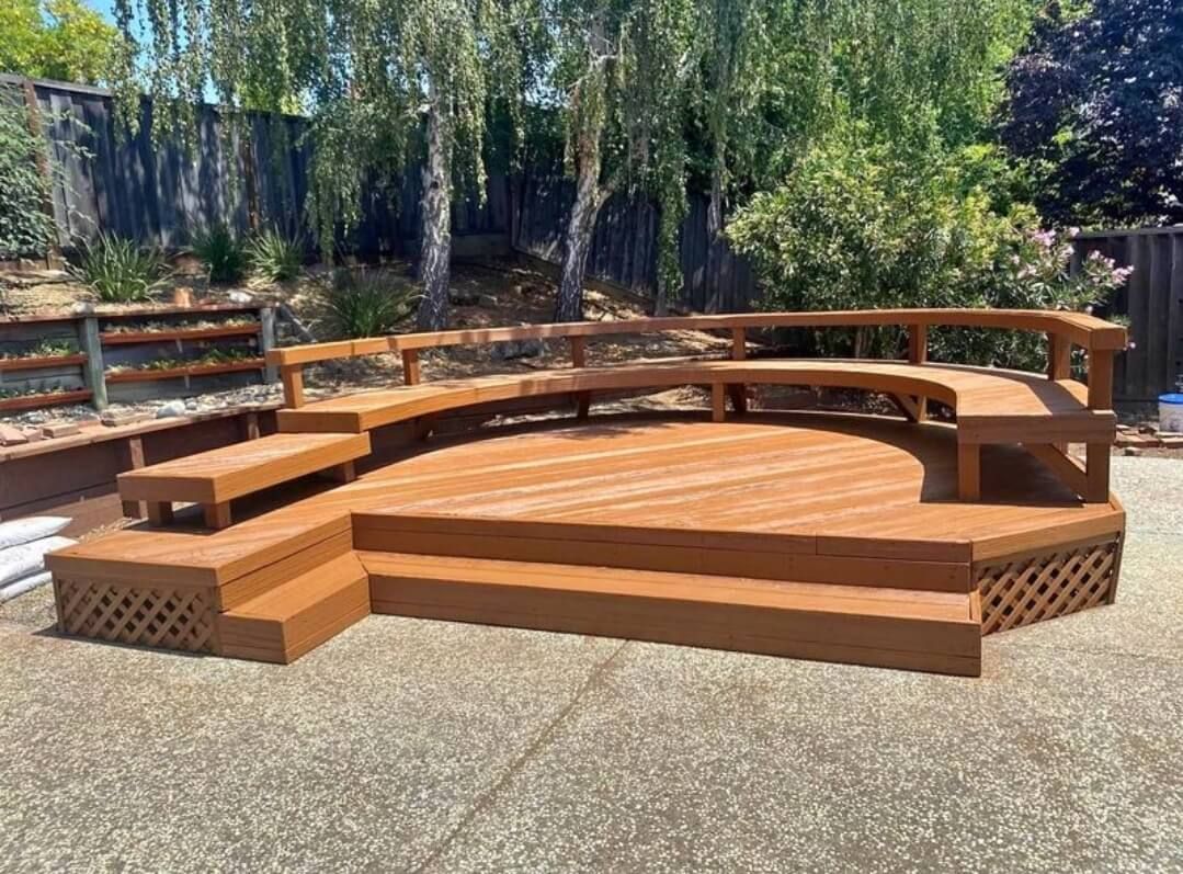 custom crescent deck